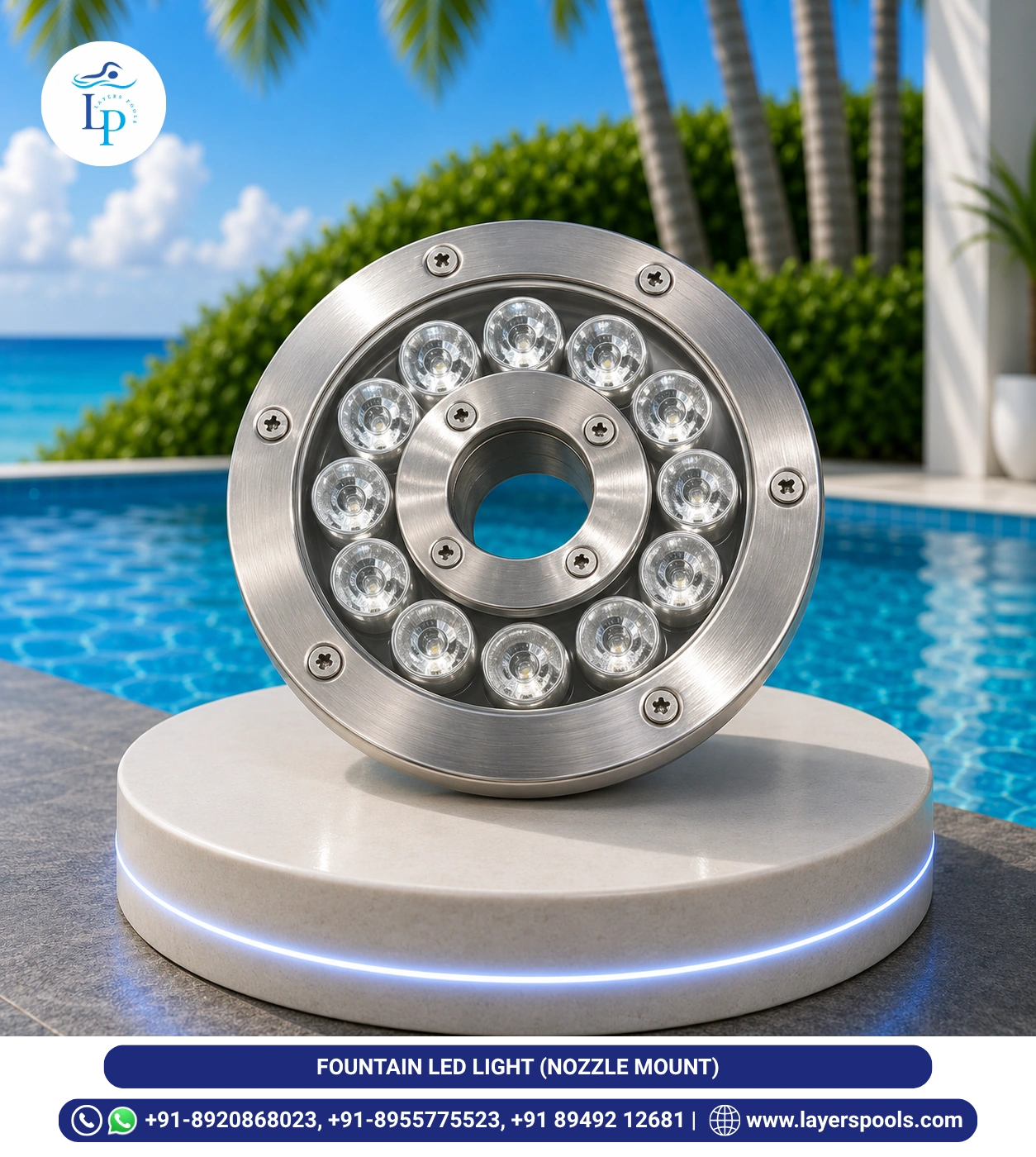 Fountain LED Light – Nozzle Mount