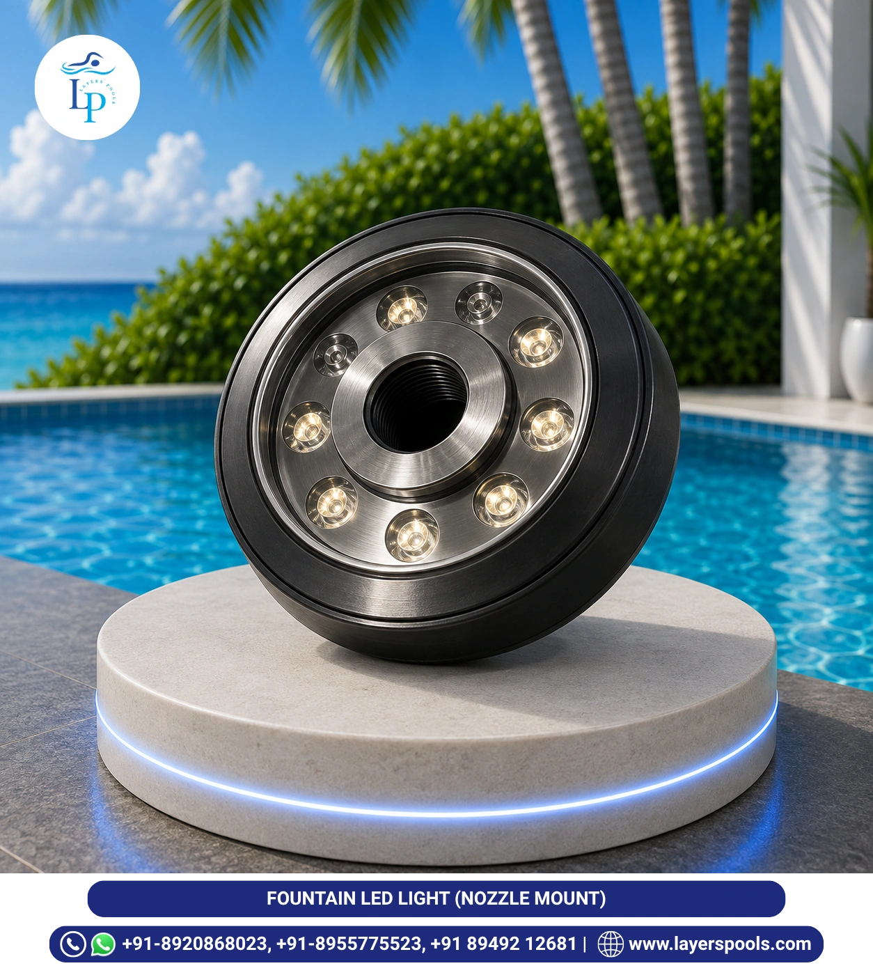 Fountain LED Light – Nozzle Mount