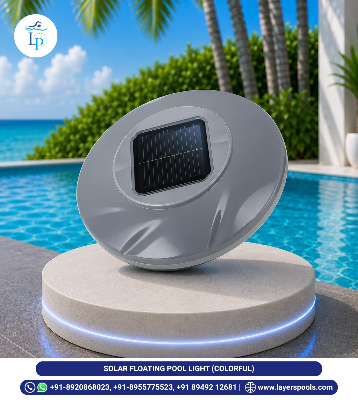 Solar Floating Pool Light (Colour-Changing)