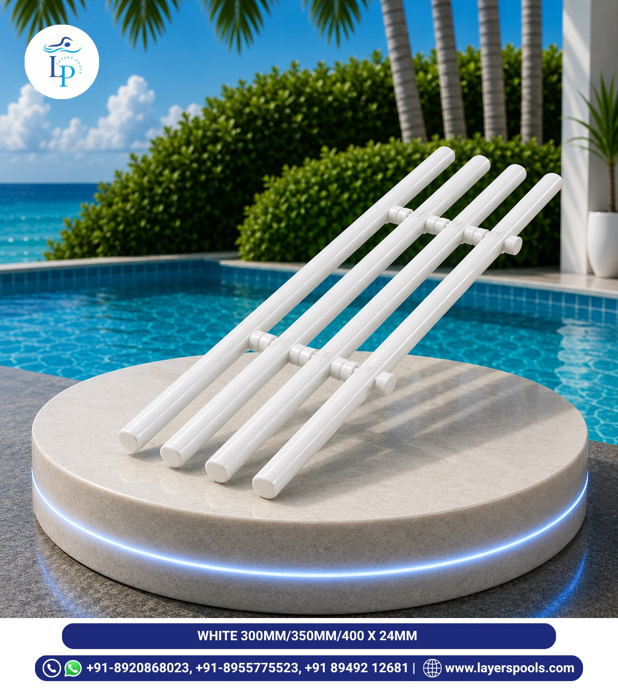 White Pool Grating