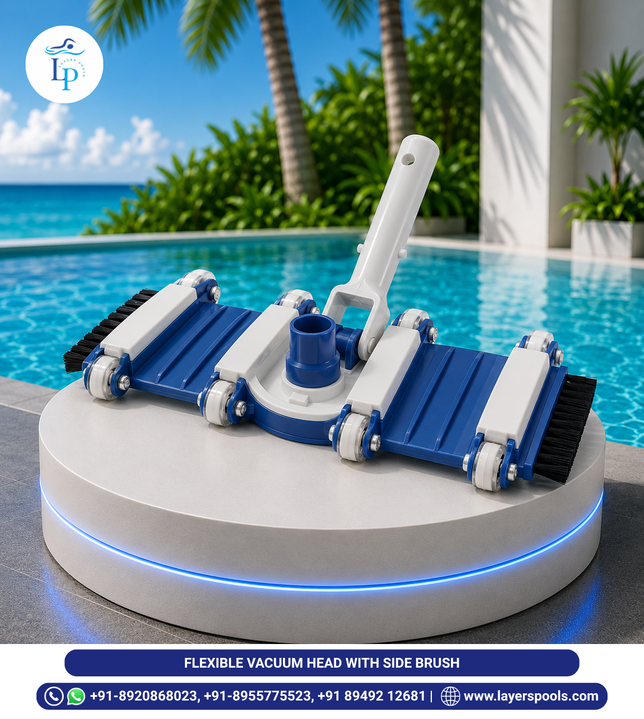 Flexible Vacuum Head with Side Brush